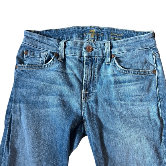 7 For All Mankind Kimmie Boot Cut Low Rise Denim Jeans size Women’s 26 - Picture 2 of 7